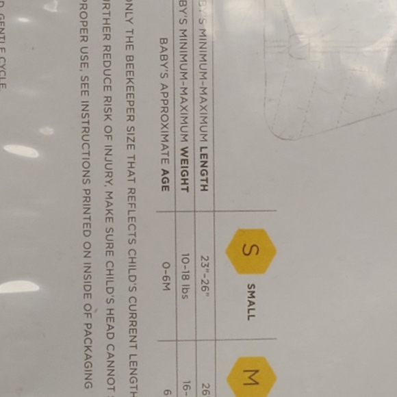 BURTS BEES Gray and White Striped Baby Beekeeper Swaddling Blanket Wrap Medium. - Picture 5 of 6